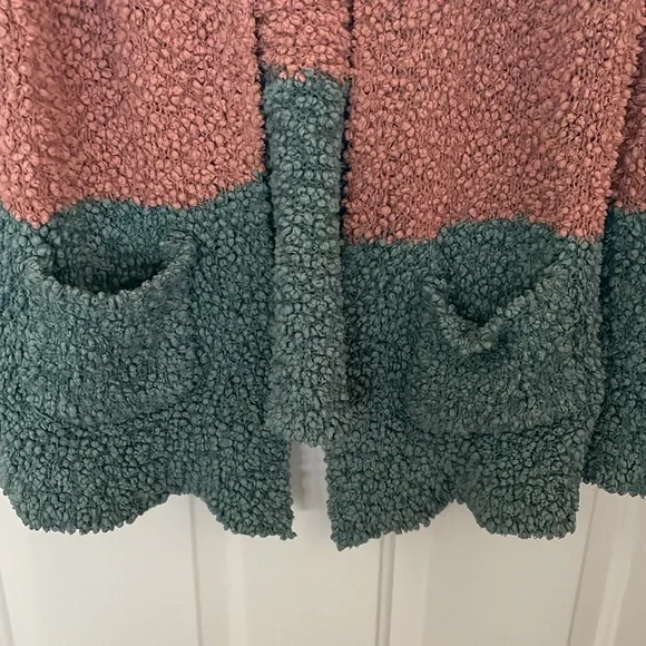 Hippie Rose Cozy Color-block Cardigan size Large Knitted sweater - Picture 2 of 5